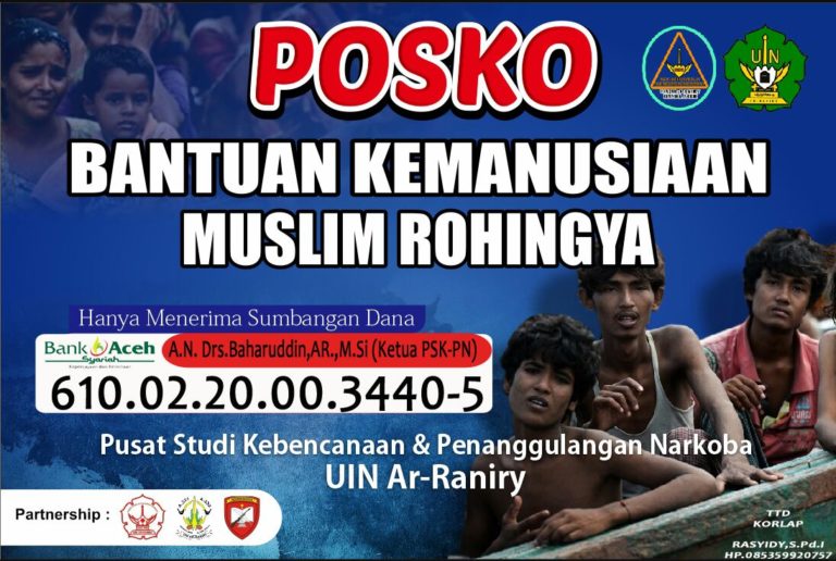 UIN Ar-Raniry Buka Posko Peduli Muslim Rohingya