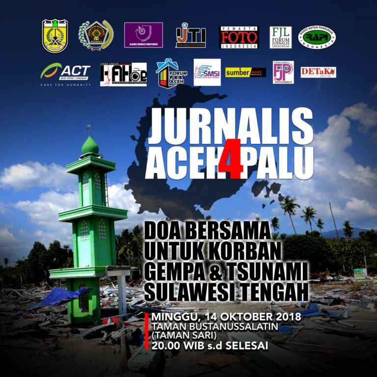 Nanti Malam, Jurnalis Aceh Gelar Malam Amal untuk Palu