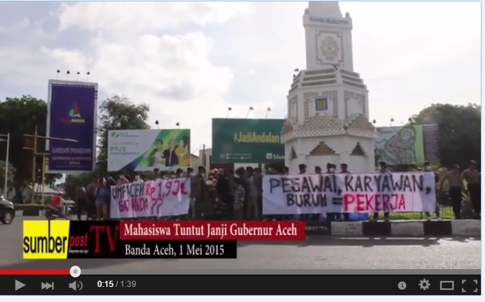 SUMBERPOST TV – Mahasiswa Tuntut Janji Gubernur Aceh