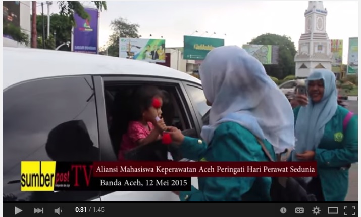 Sumberpost TV – Mahasiswa Keperawatan Aceh Peringati Hari Perawat Sedunia