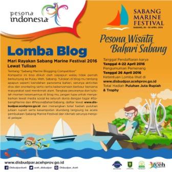 Dibudpar Aceh Gelar Sabang Marine Blogging Competition