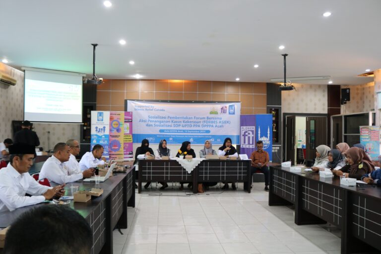 Tingkatkan Kolaborasi, DPPPA, Islamic Relief Indonesia dan Flower Aceh Gelar Workshop Koordinasi Penanganan KTPA