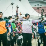 Suasana Semifinal Compound Beregu Putri PON XXI 2024 di Komplek SHB Lapangan Panahan