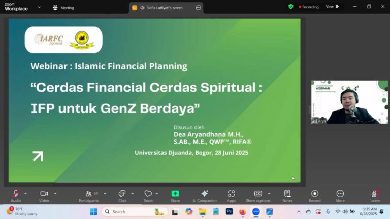 Ajak Gen Z Cerdas Finansial dan Spiritual, Prodi Ekonomi Syariah UNIDA Bogor Gelar Webinar Perencanaan Keuangan Syariah