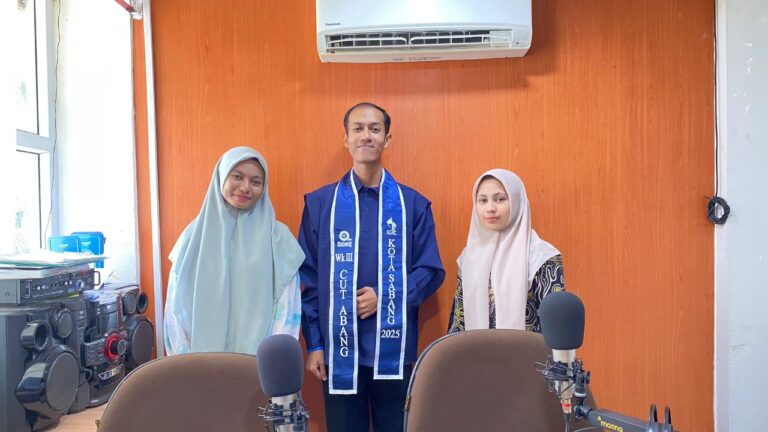 Wakil III Duta Wisata Kota Sabang 2025, Berbagi Inspirasi di Radio Assalam UIN Ar-Raniry