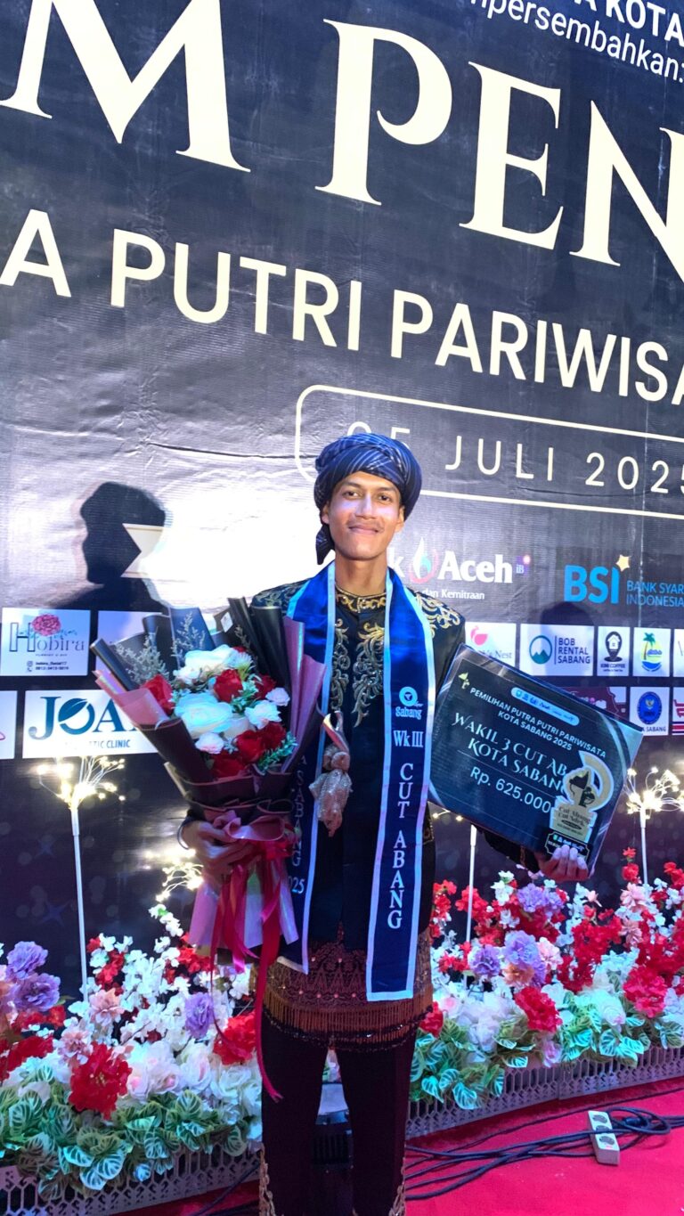 Mahasiswa KPI UIN Ar-Raniry Raih Wakil III Cut Abang Kota Sabang 2025