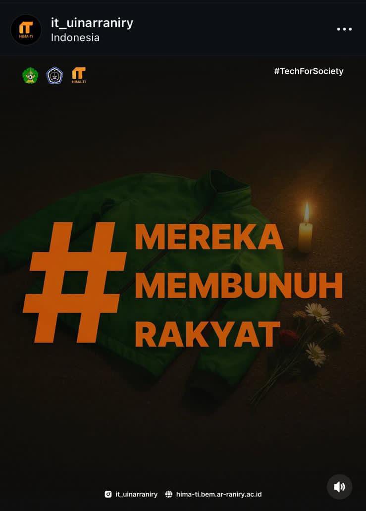 Ketua Umum HIMA-TI UIN Ar-Raniry Dapat Intimidasi Usai Unggah Flyer Kritik Polisi